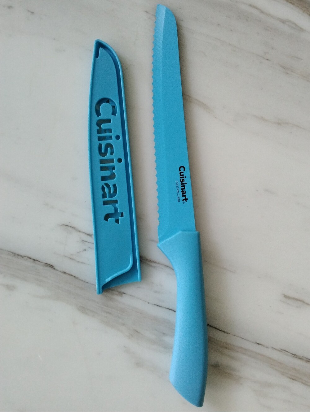 Cuisinart Sky Blue Serrated Knife with Sheath #504734